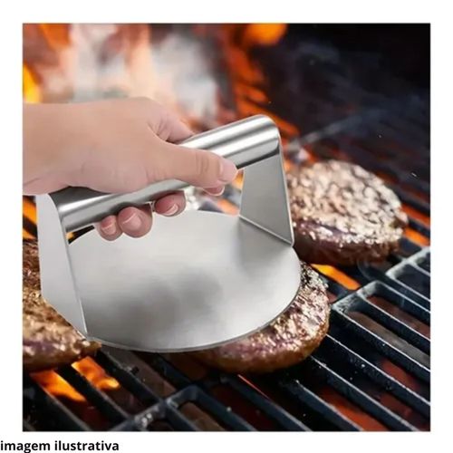Prensa para Hamburguer Smash Aisa em Aço Inox