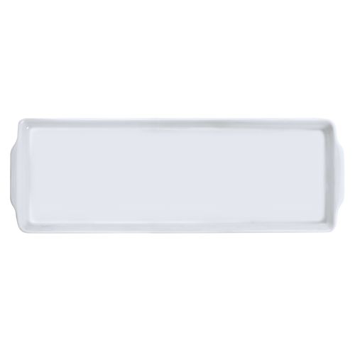 Bandeja Flat Rocambole Retangular Germer de Porcelana 39x13 cm