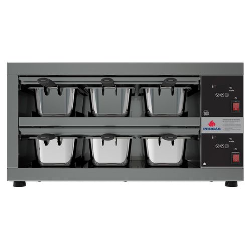 Conservador de Proteinas com 6 Cubas 1/3 Profundidade 100 mm 127v