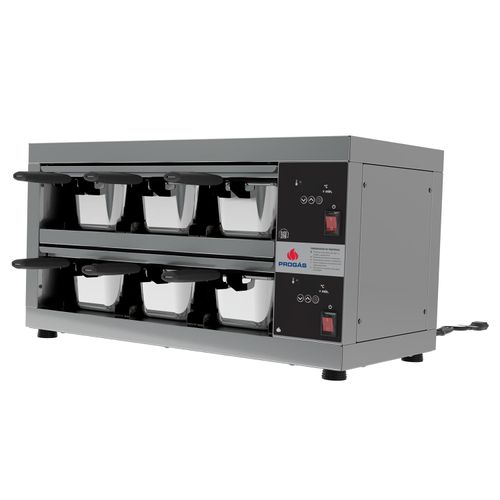Conservador de Proteinas com 6 Cubas 1/3 Profundidade 100 mm 127v