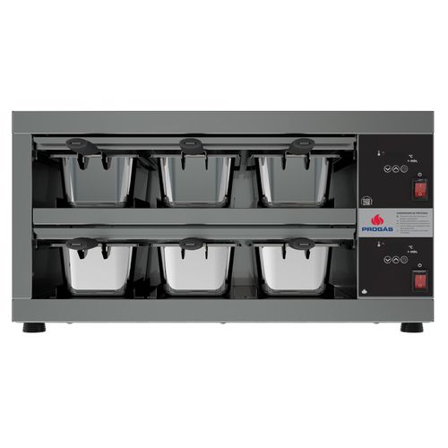 Conservador de Proteinas com 6 Cubas 1/3 Profundidade 100 mm 220v