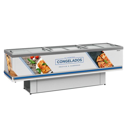 Ilha Expositor de Congelados Dupla Ação Plus GESV-290R BR Gelopar 520 Litros 220v