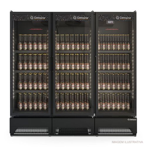 Refrigerador Vertical Conveniência GCBC-1450 CB PR Gelopar 1468 Litros Frost Free 220v