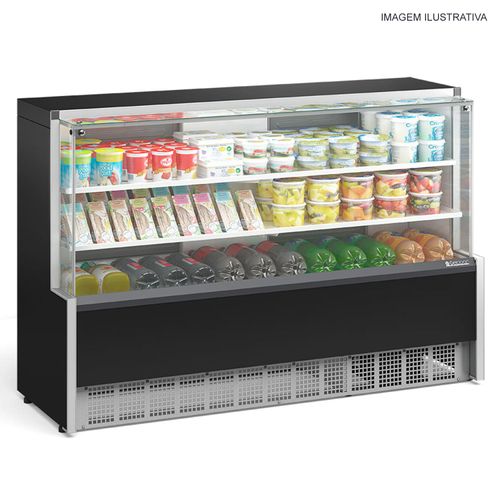Vitrine Refrigerada Aurora GPDA-175R PR Gelopar 1,75 Metros 220v Preta