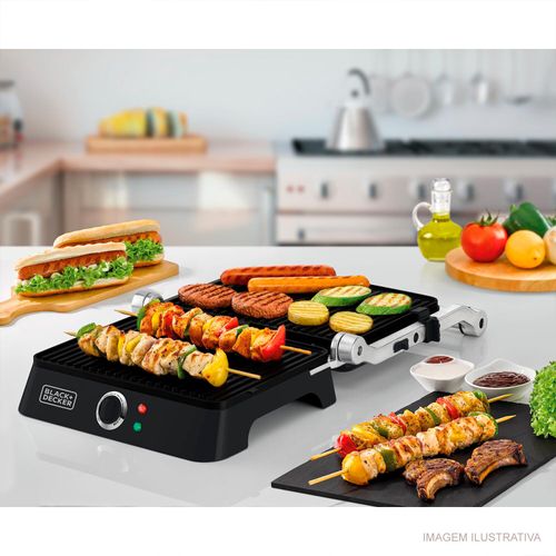 Grill Elétrico Gourmand Gris G1400-B2 Black Decker 220v