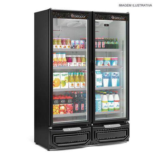 Refrigerador Expositor 957 Litros GCVR-950 PR Gelopar 220v com Porta de Vidro