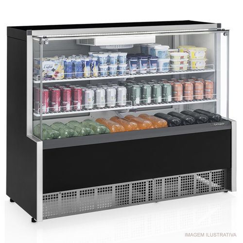 Vitrine Refrigerada Confeitaria Dupla Função GPFA-140R PR-Gelopar 220v