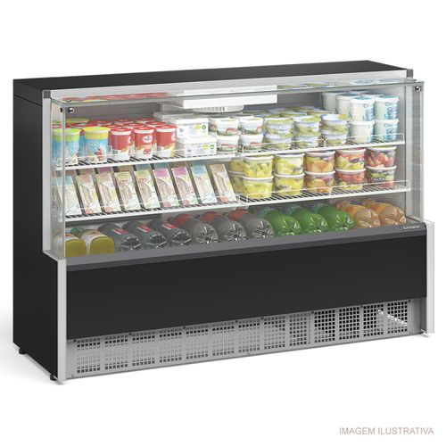 Balcão Confeitaria  Aurora GPFA-175R PR Gelopar 220v Ar Forçado 1,75m