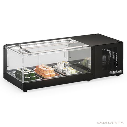 Vitrine Refrigerada de Bancada GVRS-100 PR Gelopar 220v