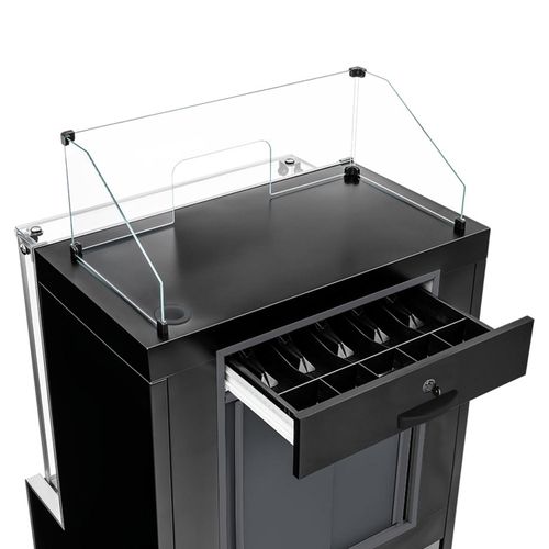 Vitrine Neutra Caixa MPXA-075R PR Aurora Preto Gelopar