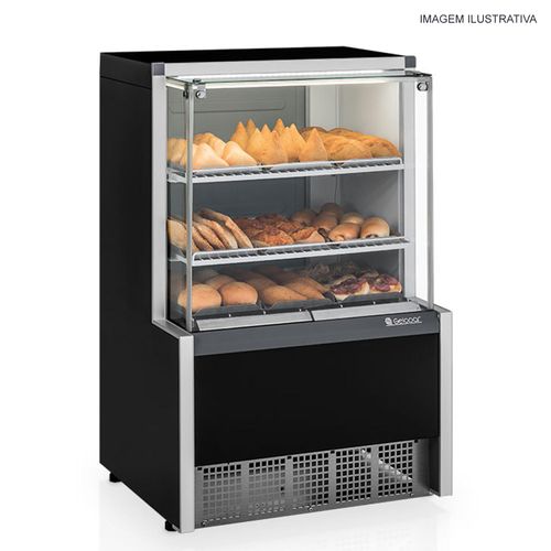 Balcão Vitrine Estufa  Aurora MEQA-075R PR Gelopar 127v 9 Bandejas
