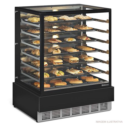 Balcão Vitrine Estufa Gourmet MGEE-100 PR Gelopar 220v