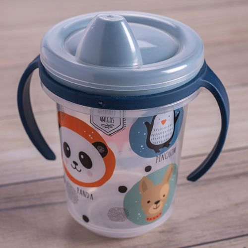 Caneca Trio Infantil 330 ml Decoração Animais Plasutil