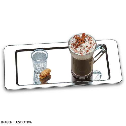 Bandeja para Servir Átina Brinox 32x15,5 cm em Aço Inox