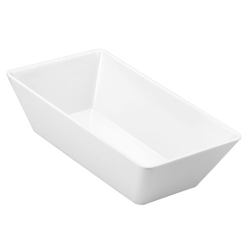 Travessa Buffet Gourmet Mix em Melamina Branca 25x15 cm