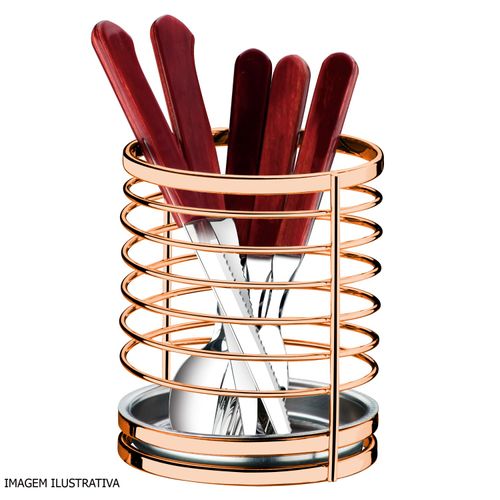 Suporte para Utensílios e Talheres Rosé Gold Future Cobre