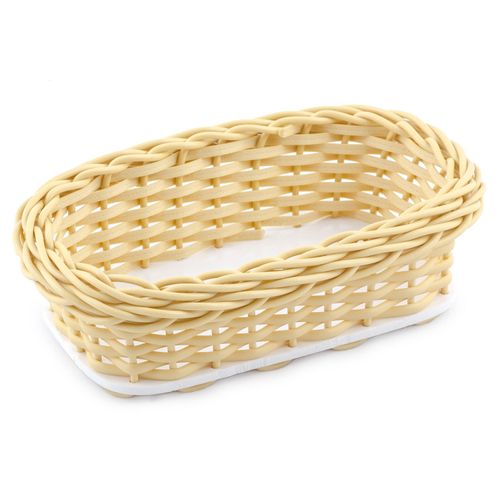 Cesta Retangular Lisa de Fibra Sintética 11,5x6,5 cm Cayçara