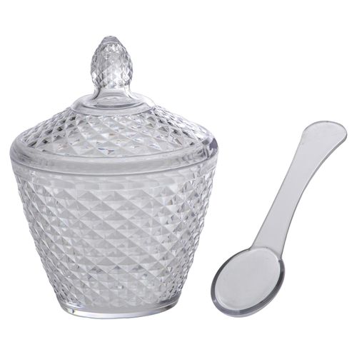 Açucareiro Luxxor Transparente 400 ml com Colher Paramount