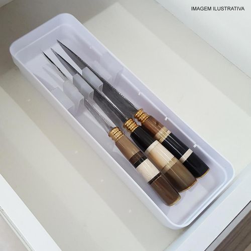 Organizador de Facas para Gaveta Logic Natural OU 11,4x34,6x5,5 cm