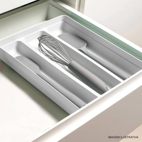 Organizador de Utensílios para Gaveta Logic OU Natural 26x34x5 cm