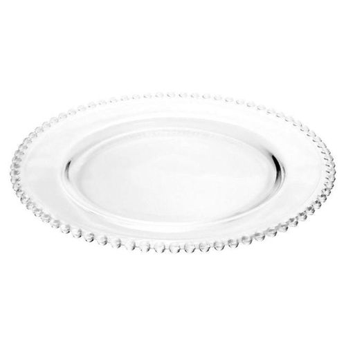 Sousplat Redondo de Cristal Ecológico Pearl Clear 32 cm Wolff
