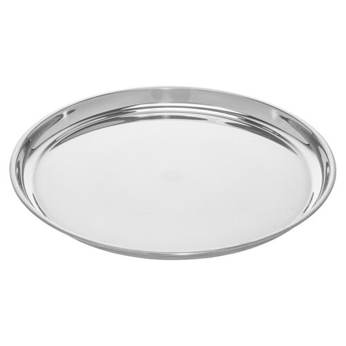 Bandeja Redonda Reforçada Hauskraft em Aço Inox 40 cm