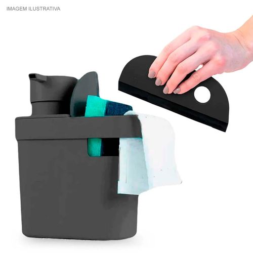 Dispenser para Detergente e Organizador de Pia Trium OU 650 ml Preto