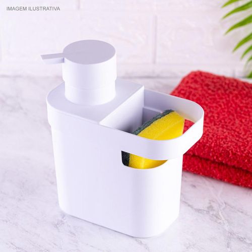 Dispenser Para Detergente e Organizador De Pia Trium OU 650 ml Branco