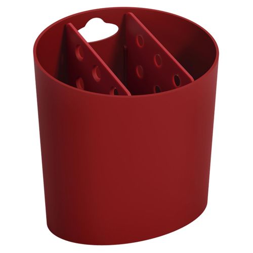 Porta Talheres Basic Vermelho com Divisória Coza