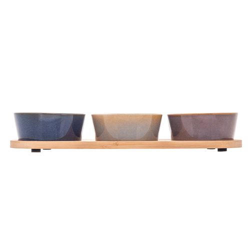 Conjunto de Pestisqueira em Cerâmica com Bandeja 32x4,5 cm