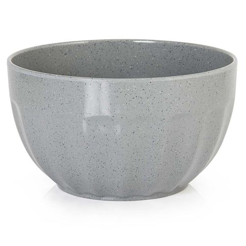 Bowl Redondo Melamina Gourmet Mix 2,4 Litros Cinza Stone