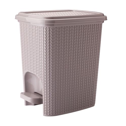 Lixeira com Pedal Trama 7 Litros Cinza Plasutil