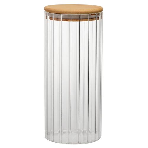 Porta Mantimento de Vidro Dynasty 1 Litro com Tampa Bambu