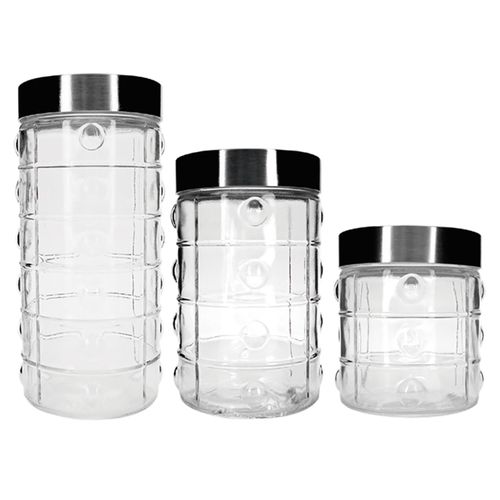 Conjunto de Pote Redondo Mimo Style com 3 Peças