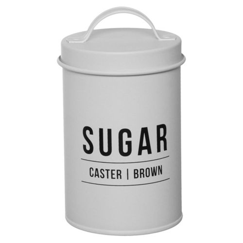Pote para Açucar Manhattan Hauskraft 900 ml em Aço Galvanizado Branco