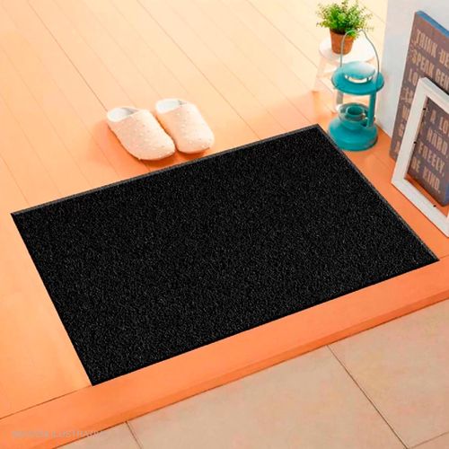 Tapete Capacho Vinil Silver Kapazi 40x60 cm Preto