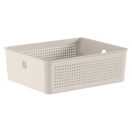 Cesto Flow OU 27x22x9 cm Bege 5,4 Litros