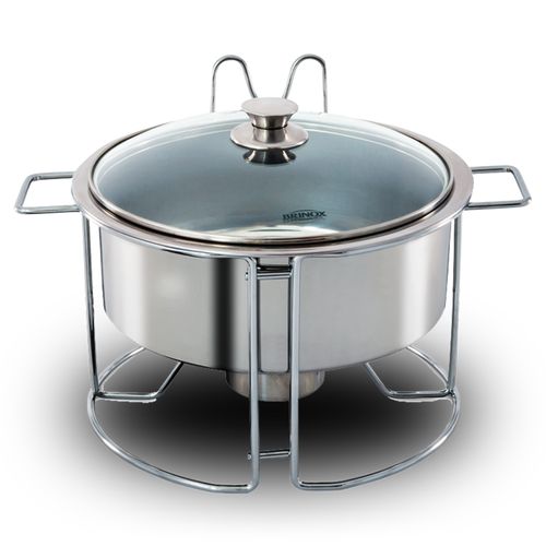 Rechaud Redondo Savoy 7 Brinox Litros em Aço Inox