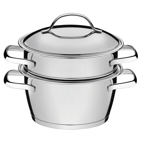 Cuscuzeira Allegra Tramontina 2 Peças 1,6 Litros em Aço Inox