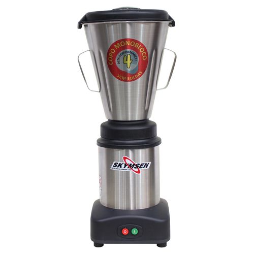 Liquidificador Industrial LS-04MB-N Skymsen Baixa Rotação 4 Litros em Aço Inox Bivolt