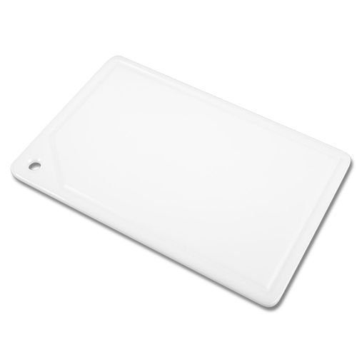 Placa de Corte Branca Pronyl com Canaleta 37x25x1 cm
