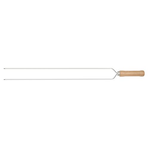 Espeto Duplo para Churrasco em Aço Cromado 75 cm Mor