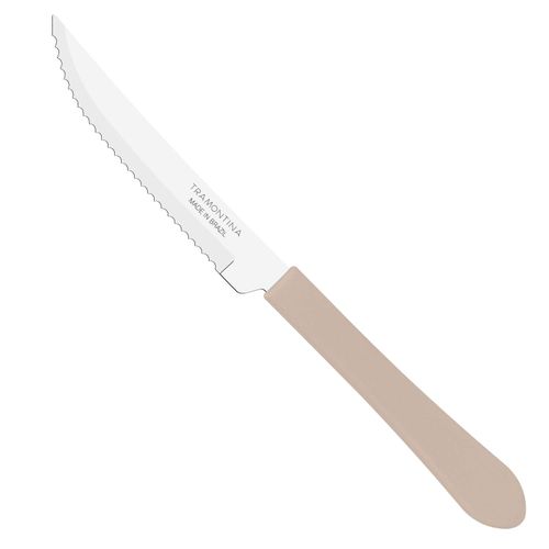 Faca de Churrasco Leme Tramontina em Aço Inox Cinza