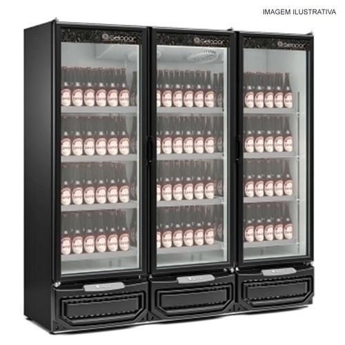 Refrigerador Expositor 1498 Litros GCBC-1450 PR Gelopar para Cerveja e Carnes 220v