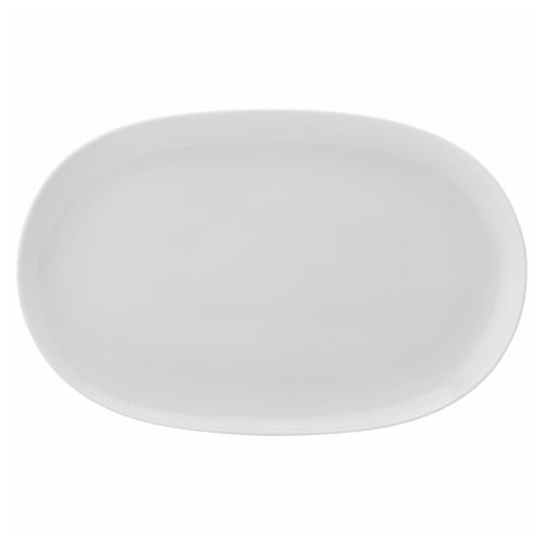 Travessa Rasa Oval Brasília de Porcelana Schmidt 36x23,5 cm