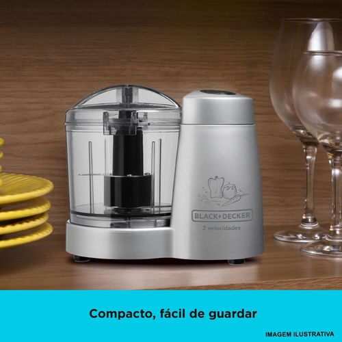 Mini Processador de Alimentos Black Decker 127v Prata
