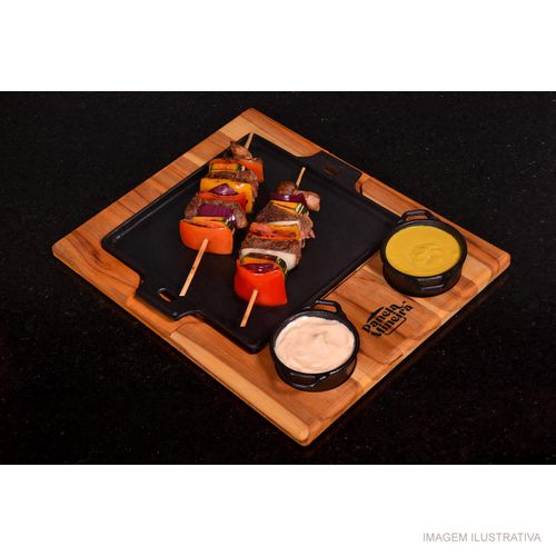 Conjunto de Chapas Quadrada 22x22 cm com Molheiras Fumil