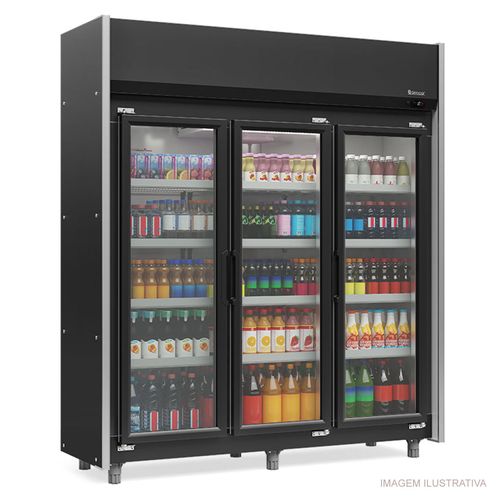 Refrigerador Expositor Vertical GEAS-3P PR Gelopar 1200 Litros 220v