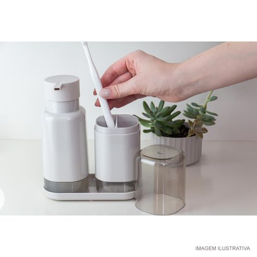 Porta Sabonete Líquido Dual OU  500 ml Branco