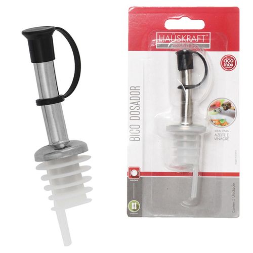 Bico Dosador Hauskraft com Tampa em Aço Inox
